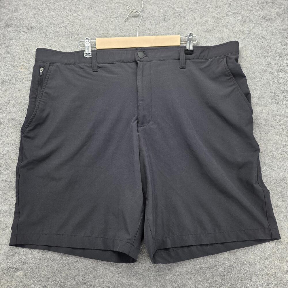 Chaps Shorts Mens 40 Waist Black Chino Microfiber Stretch Pockets 9 Inseam